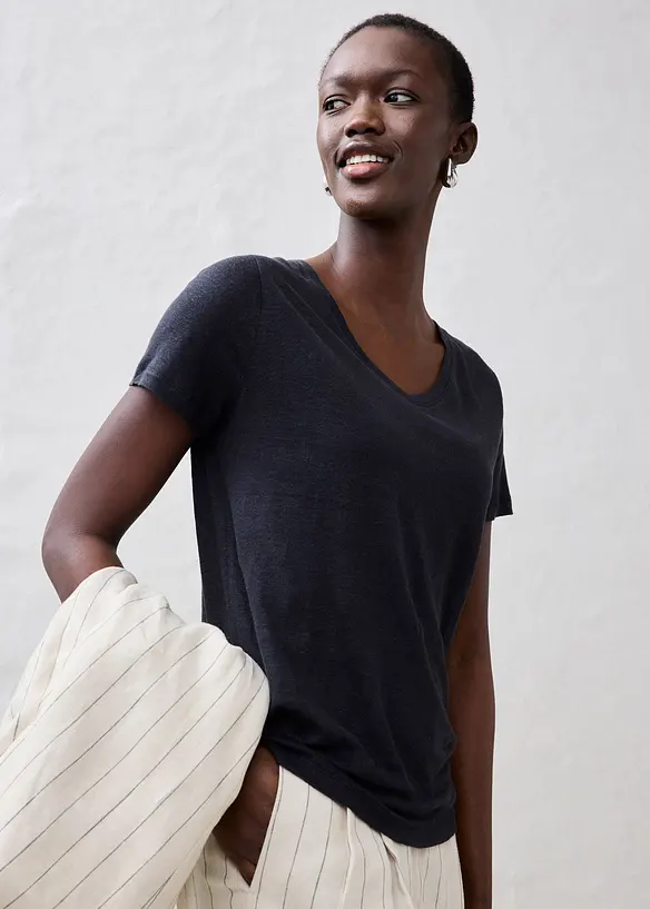 T-Shirt aus reinem Leinen, bonprix