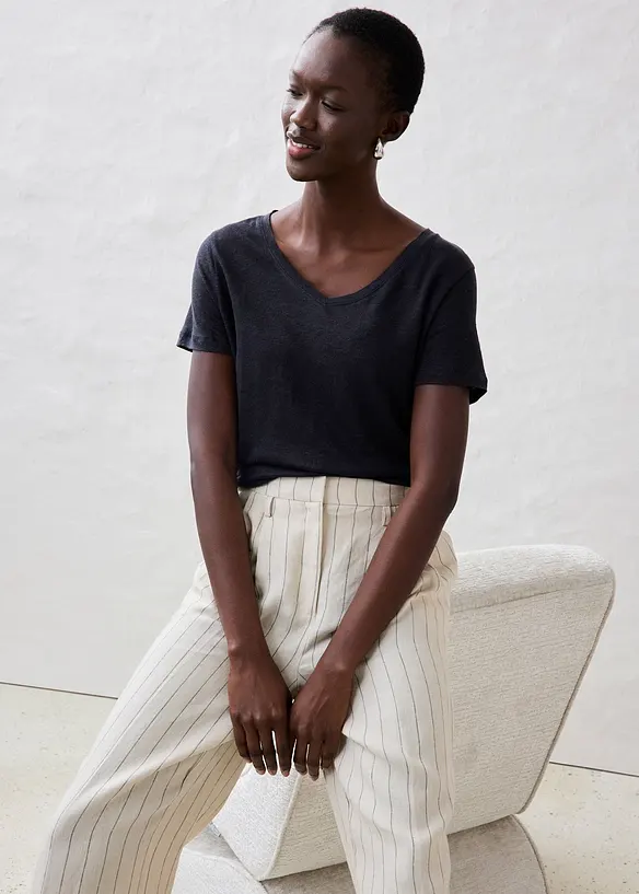 T-Shirt aus reinem Leinen, bonprix