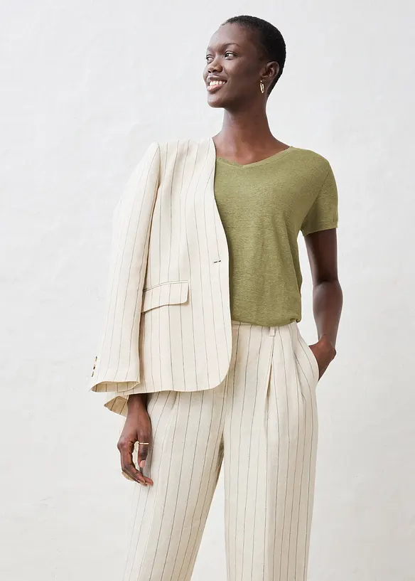 T-Shirt aus reinem Leinen, bonprix