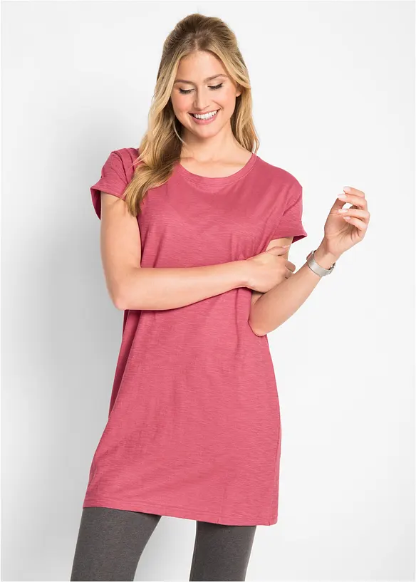 Boxy-Longshirt mit kurzen &Auml;rmeln, bonprix