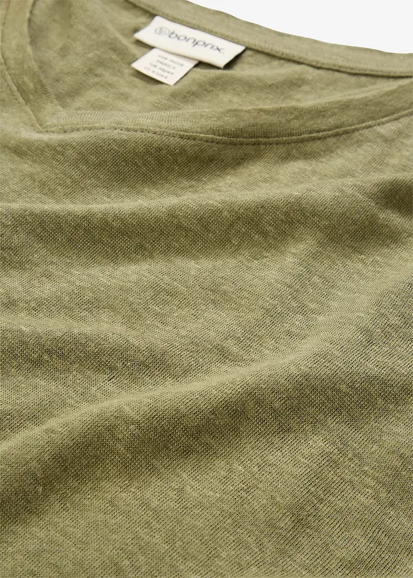 T-Shirt aus reinem Leinen, bonprix