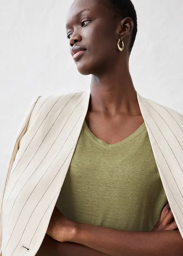 T-Shirt aus reinem Leinen, bonprix