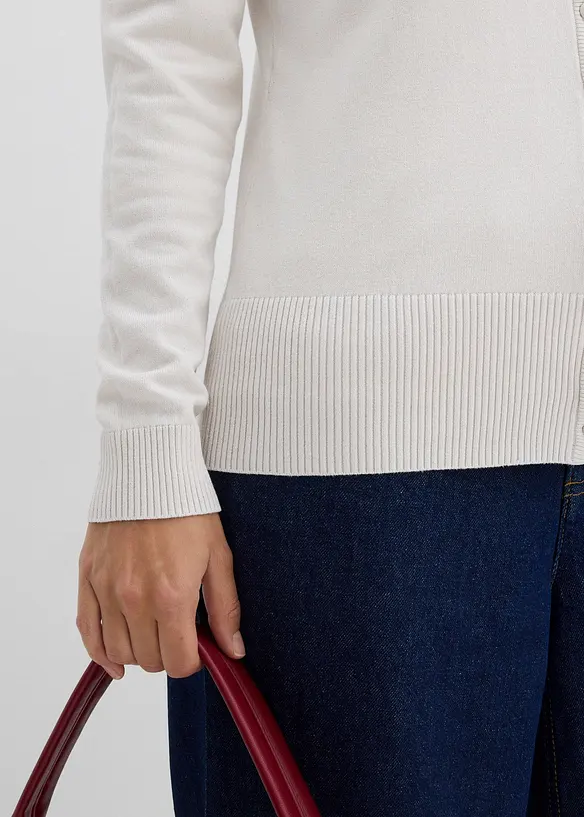 Gilet boutonn&eacute; en maille fine, bonprix