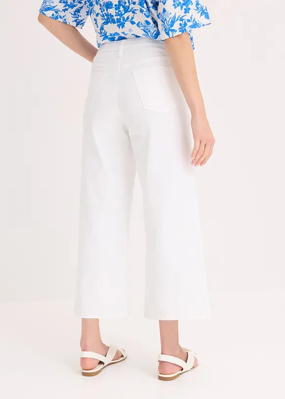Pantalon large en coton extensible, bonprix