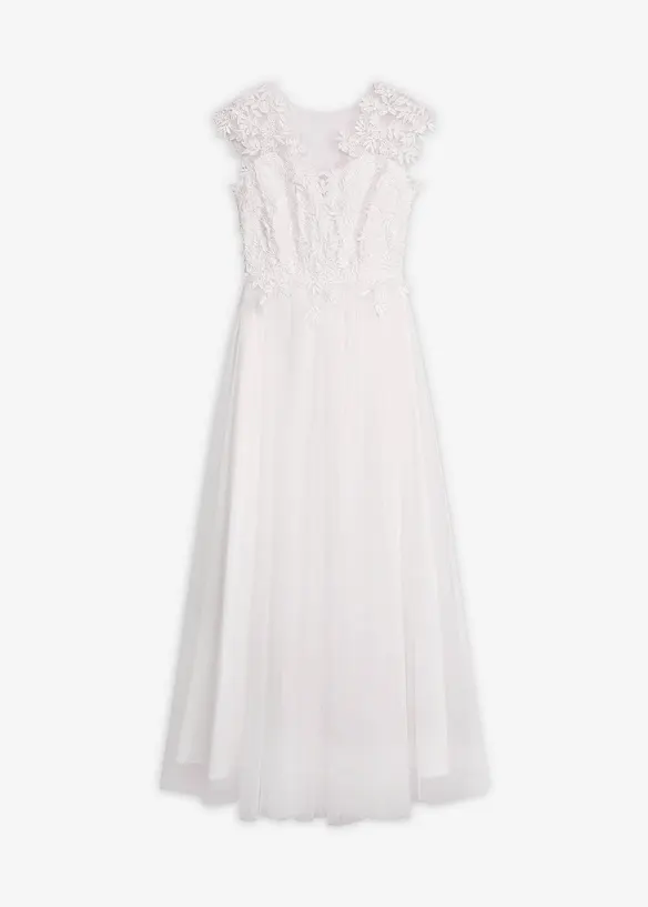 Robe de mari&eacute;e en tulle d&eacute;licat et dentelle, bonprix