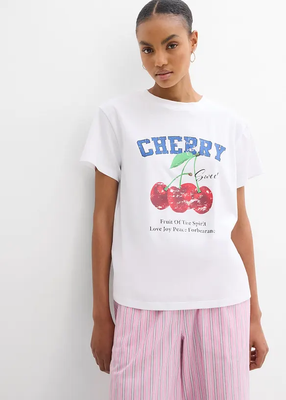 T-Shirt aus reiner Bio-Baumwolle, bedruckt, bonprix