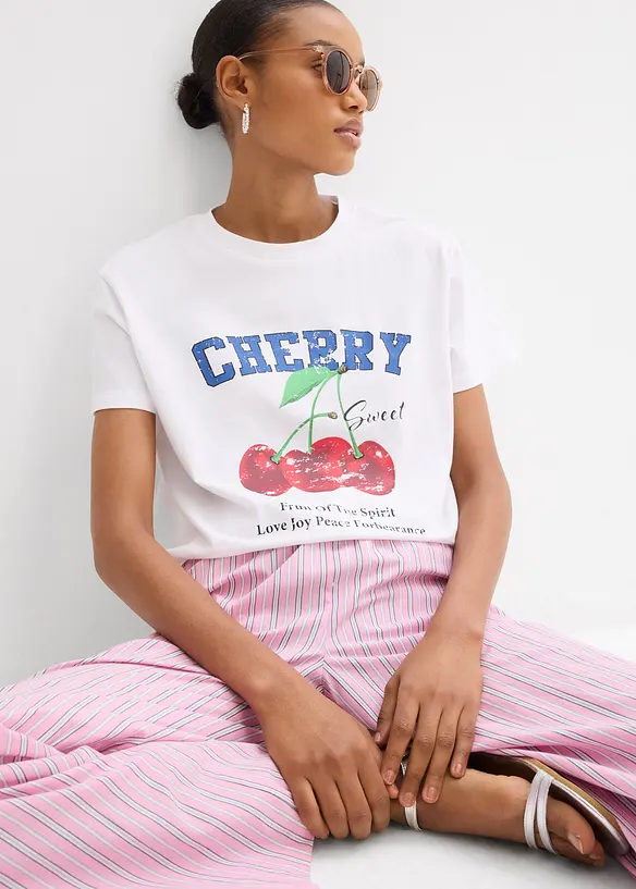 T-Shirt aus reiner Bio-Baumwolle, bedruckt, bonprix