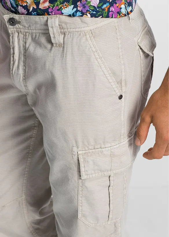 Bermuda long poches cargo regular 100% coton, bonprix