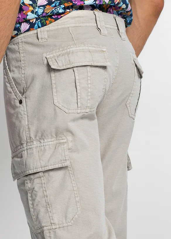 Bermuda long poches cargo regular 100% coton, bonprix