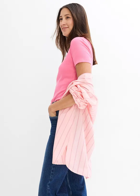 Lot de 2 T-shirts en coton c&ocirc;tel&eacute;, bonprix