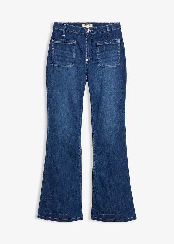 Bootcut-Jeans High Waist, Stretch Full Length, bonprix