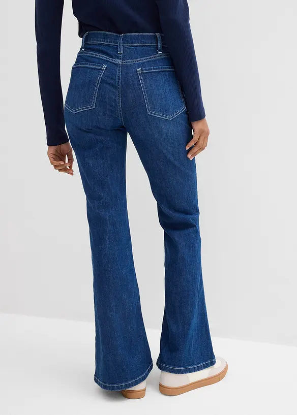 Bootcut-Jeans High Waist, Stretch Full Length, bonprix