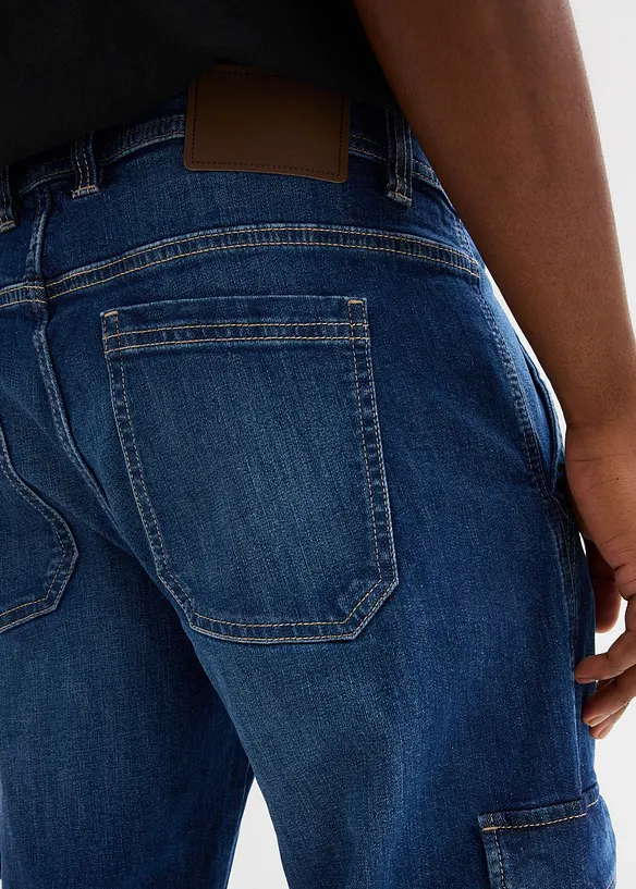 Jean cargo extensible longueur 3/4, coupe droite regular, bonprix