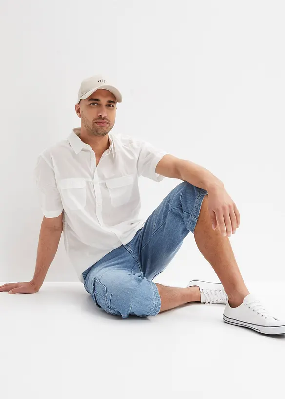 Regular Fit 3/4 Cargojeans, Straight, bonprix