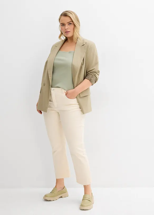 Flared Jeans High Waist, cropped, bonprix