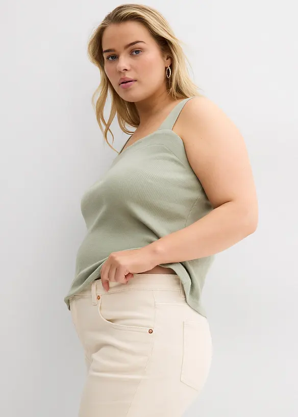 Flared Jeans High Waist, cropped, bonprix