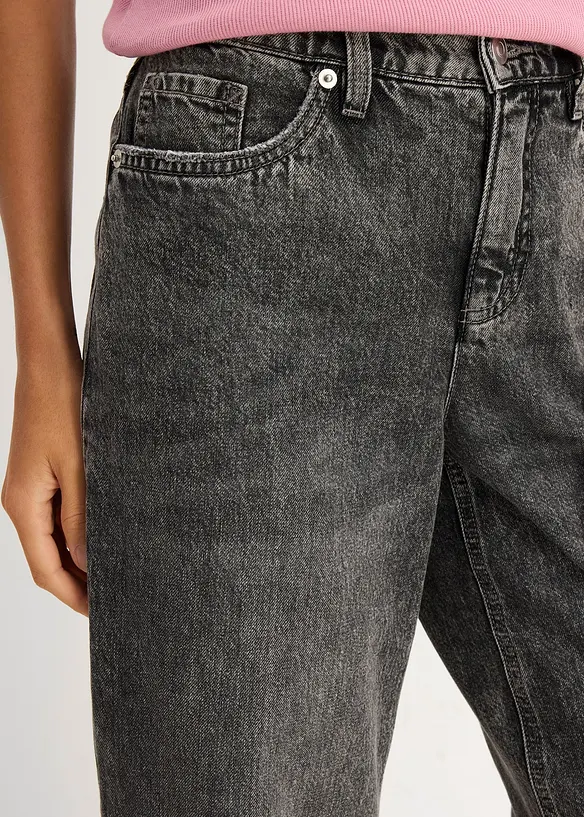 Jean baggy taille mi-haute, raccourci, bonprix