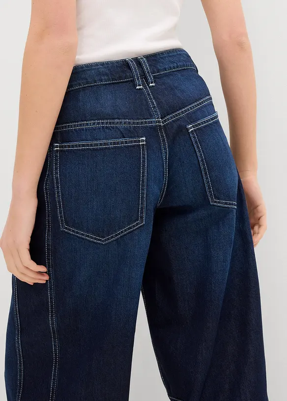 Balloon-Jeans Mid Waist, Super Soft cropped, bonprix