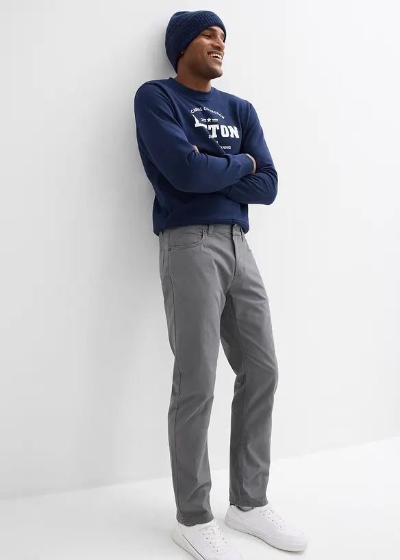 Pantalon regular en twill, droit, 100% coton, bonprix
