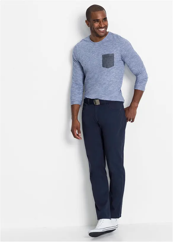 Regular Fit Twillhose aus reiner Baumwolle, Straight, bonprix