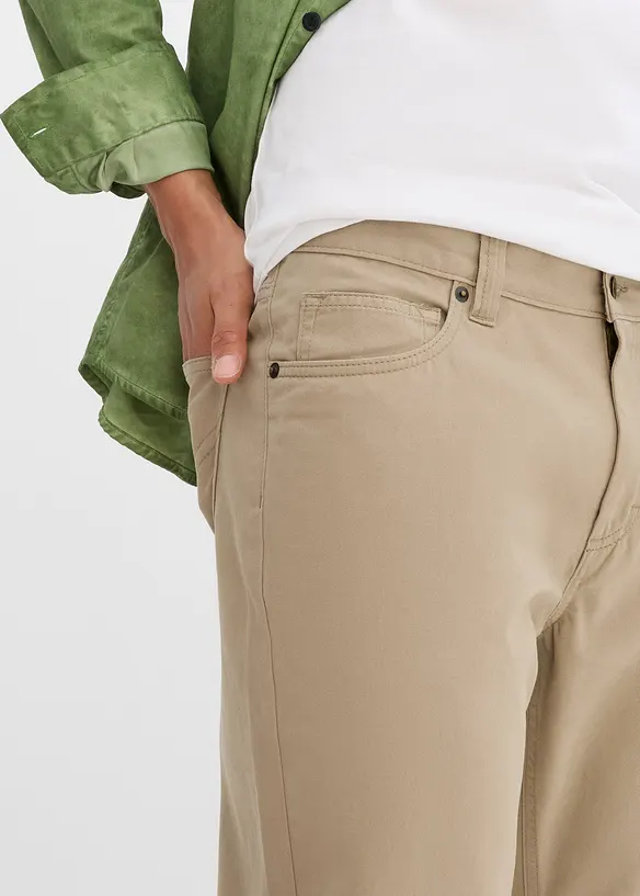 Regular Fit Twillhose aus reiner Baumwolle, Straight, bonprix