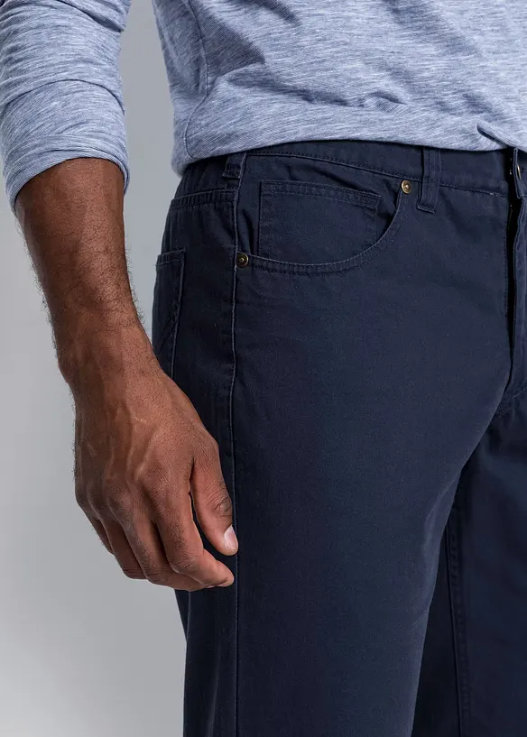 Regular Fit Twillhose aus reiner Baumwolle, Straight, bonprix