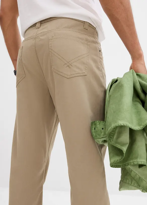 Regular Fit Twillhose aus reiner Baumwolle, Straight, bonprix