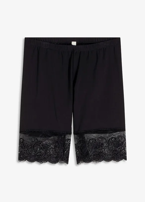 Cycliste anti-frottement en polyamide rafra&icirc;chissant avec jambe en dentelle, bonprix