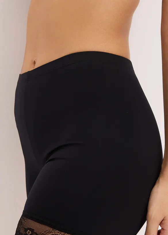 Cycliste anti-frottement en polyamide rafra&icirc;chissant avec jambe en dentelle, bonprix