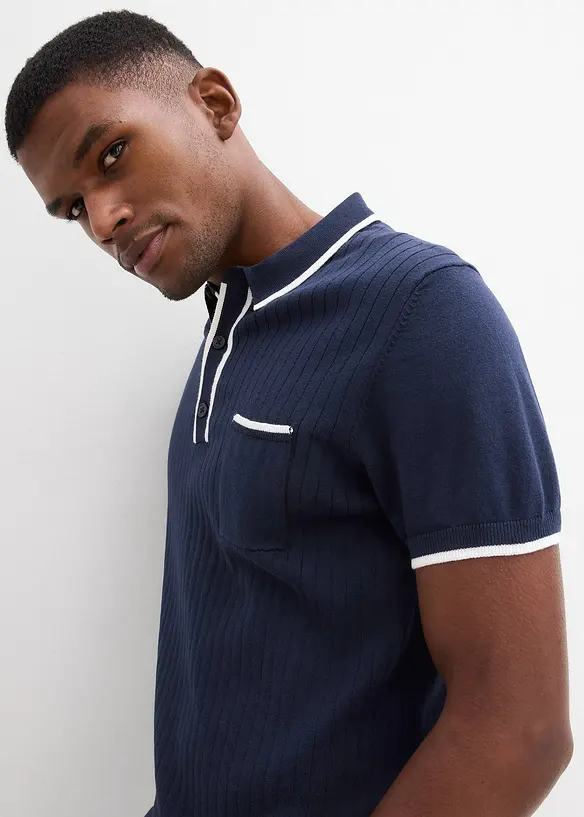 Polo &agrave; d&eacute;tails contrastants, bonprix