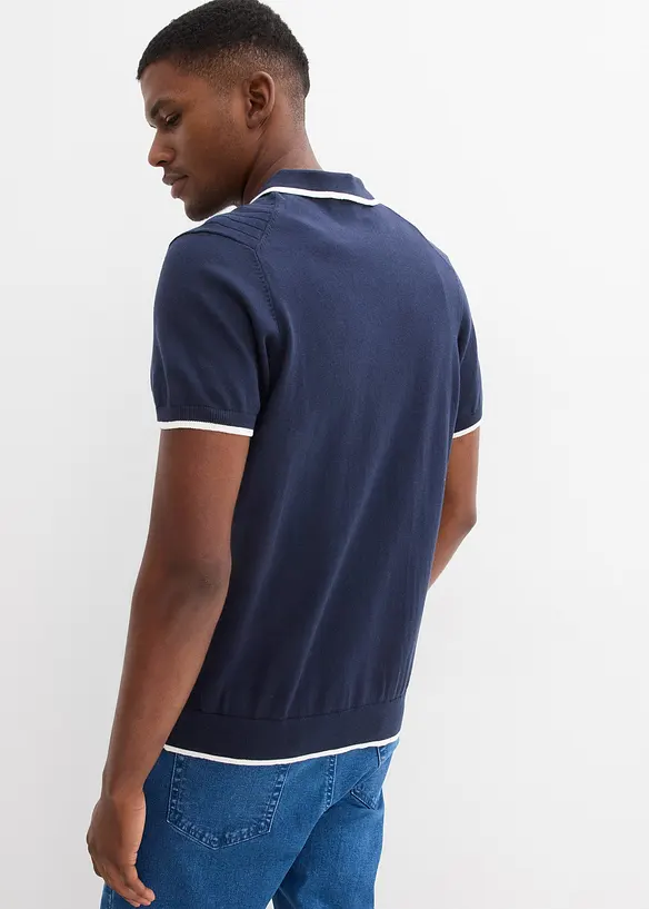 Polo &agrave; d&eacute;tails contrastants, bonprix