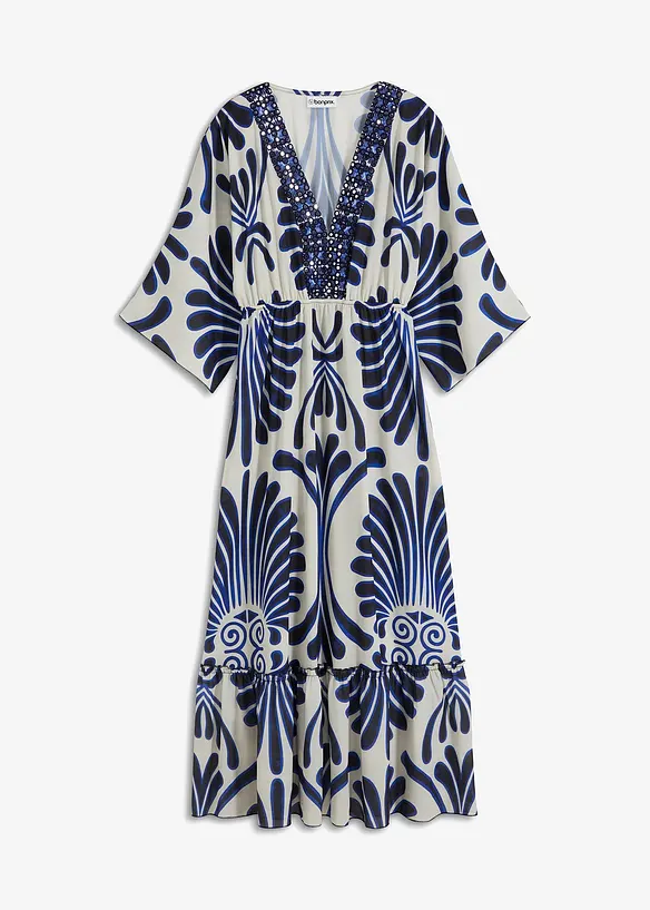 Maxikleid aus flie&szlig;ender Viskose, bonprix