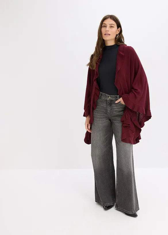 Poncho en maille douce, bonprix