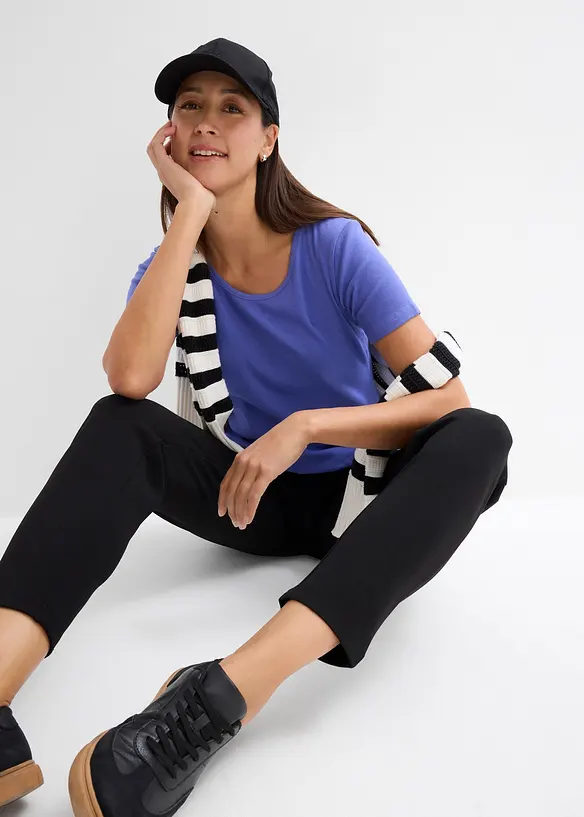 Lot de 2 T-shirts en coton c&ocirc;tel&eacute;, bonprix