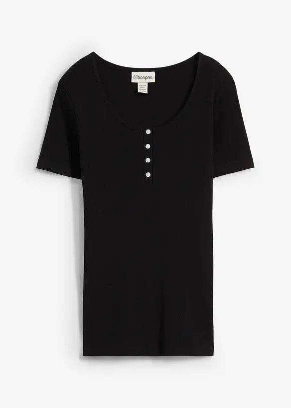Henleyshirt aus reiner Bio-Baumwolle, bonprix