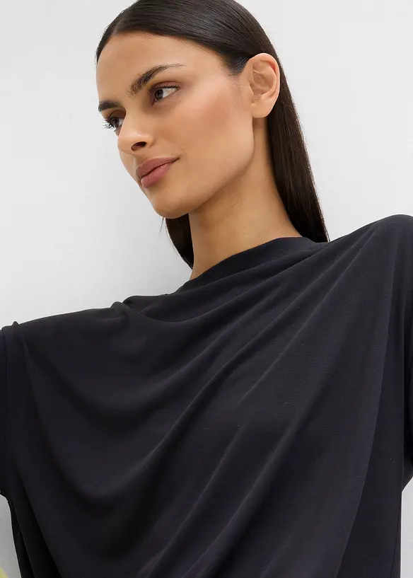 T-shirt doux en modal m&eacute;lang&eacute;, bonprix