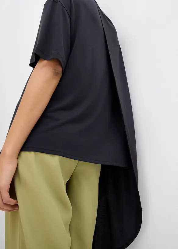 T-shirt doux en modal m&eacute;lang&eacute;, bonprix