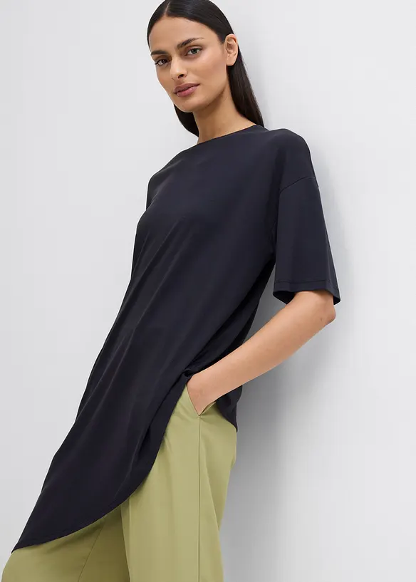 T-shirt doux en modal m&eacute;lang&eacute;, bonprix