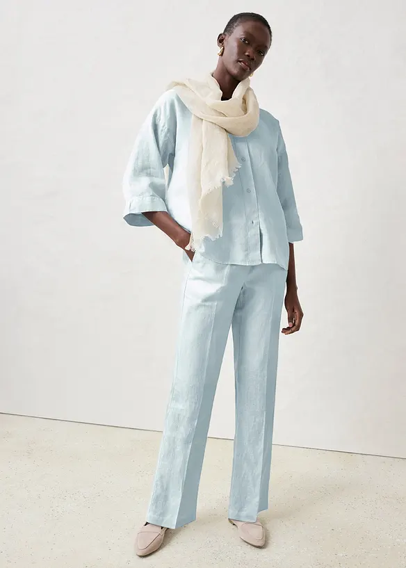 Chemisier oversize 100% lin, bonprix