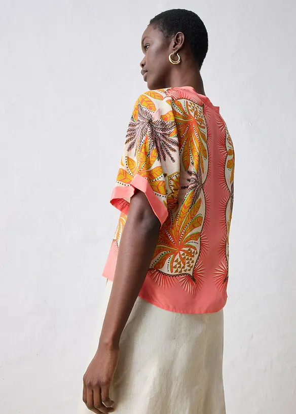 Tunikabluse aus feinem Seiden-Mix, bonprix