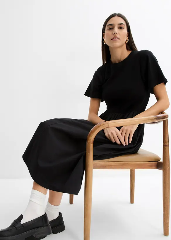 Midikleid aus reiner Baumwolle, bonprix