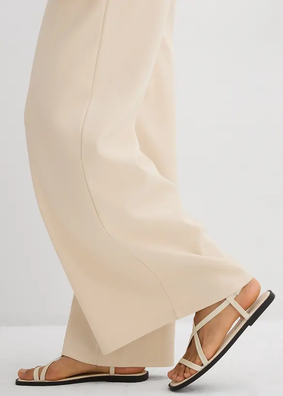 Pantalon large en maille piqu&eacute;e, bonprix