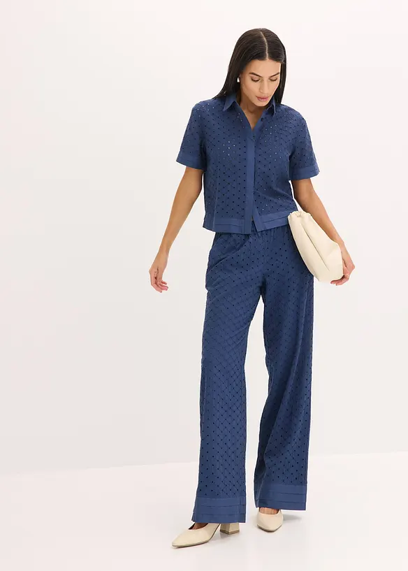 Chemisier &agrave; broderies anglaises, bonprix