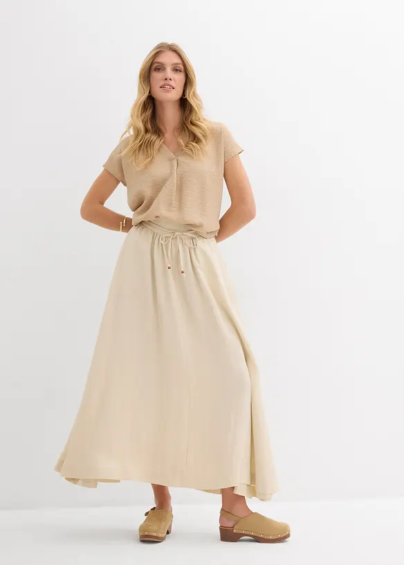 Tunikabluse aus flie&szlig;endem Viskose-Mix, bonprix