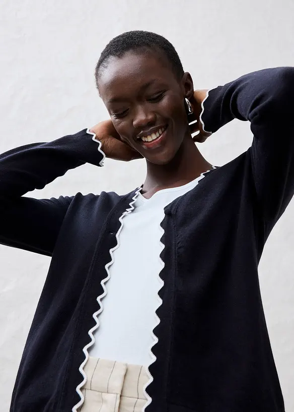 Feinstrickjacke mit Seidenanteil, bonprix