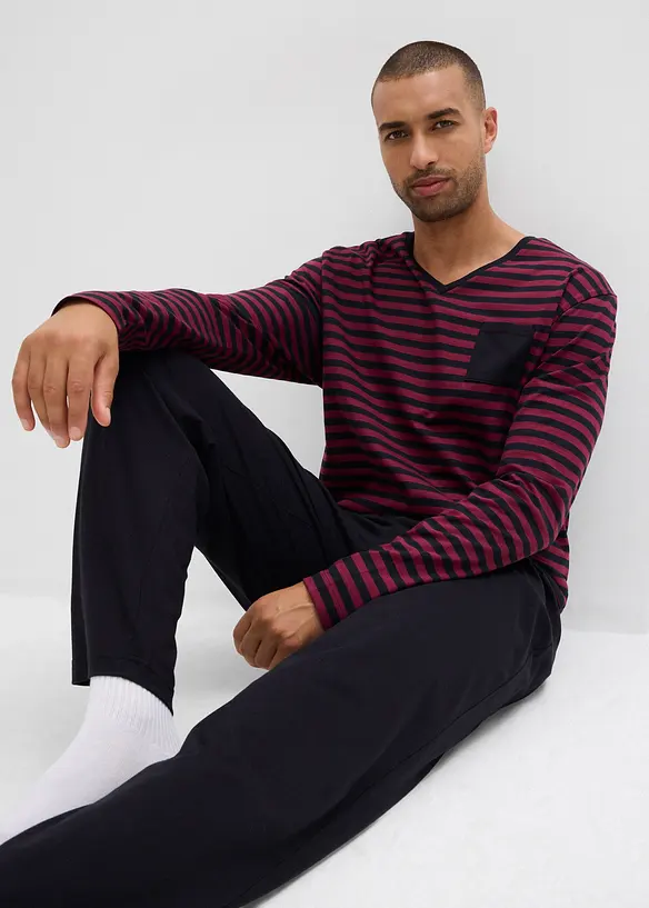 Pyjama manches longues 100% coton, bonprix