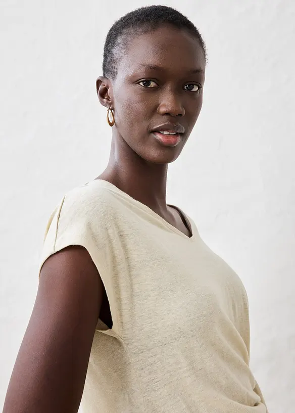 Wickelshirt aus reinem Leinen, bonprix