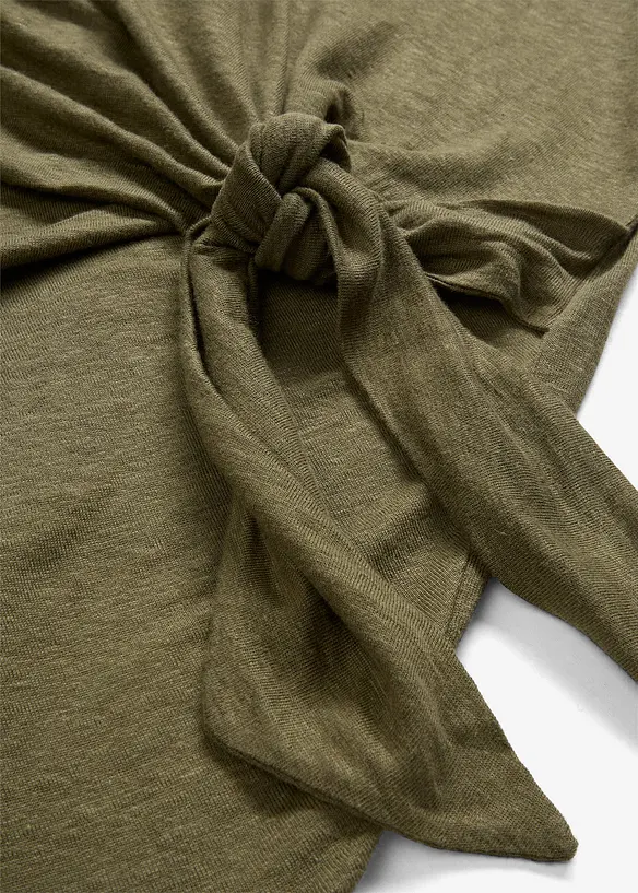 Wickelshirt aus reinem Leinen, bonprix