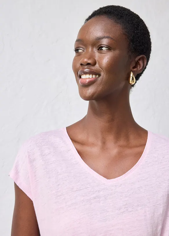 Wickelshirt aus reinem Leinen, bonprix