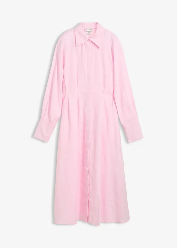 Hemdblusenkleid aus reinem Leinen, bonprix